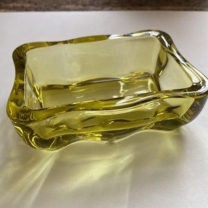 Lovely heavy glass accent dish.